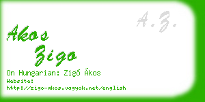 akos zigo business card