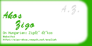 akos zigo business card